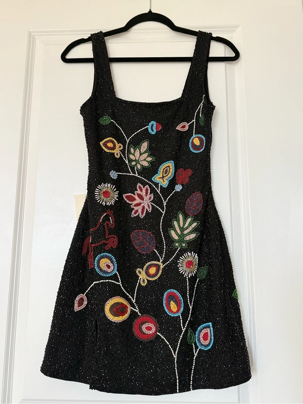 NWT Staud Le Sable Floral-Beaded Minidress $995 S - Picture 5 of 10